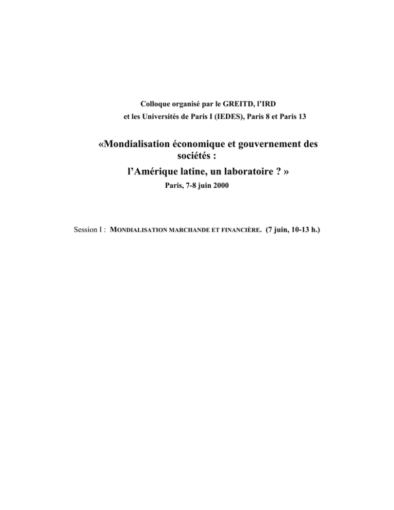 PRINCIPALES UNIONES COMERCIALES DE AMERICA