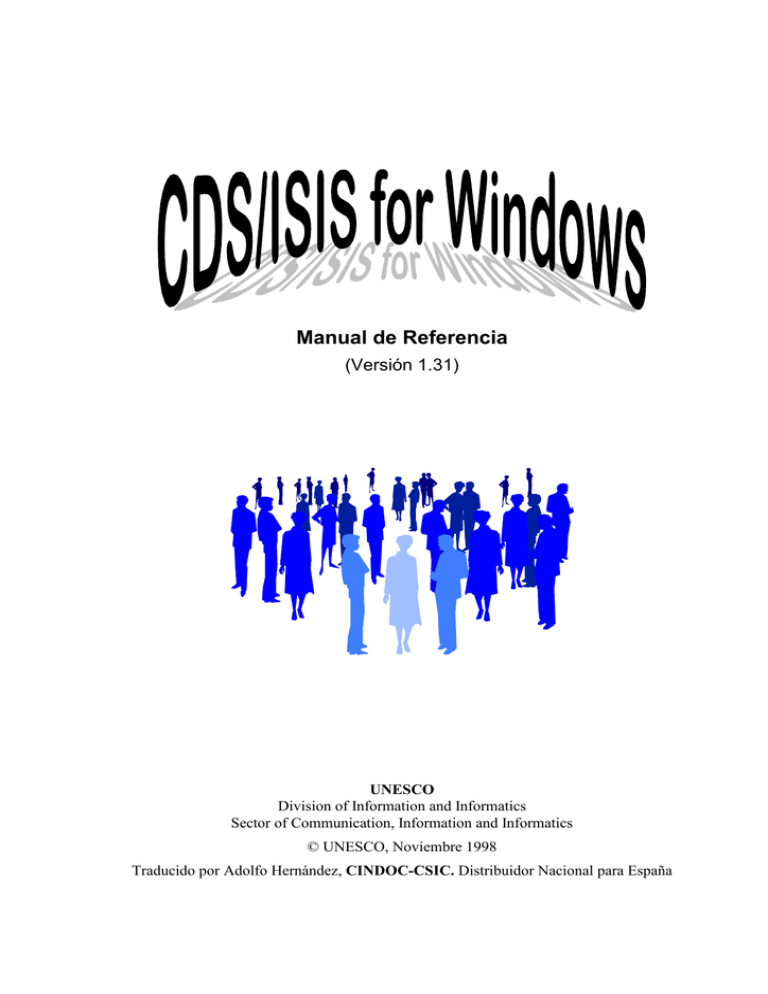 CDS/ISIS for Windows Manual (version 1.3)