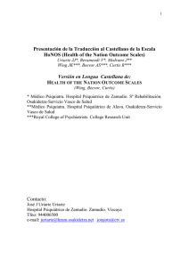 Presentación de la Versión en Lengua Castellana de la - OME-AEN