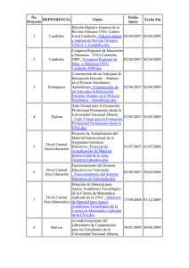 Resultados de los Proyectos de Inscrito en el SIDCAI