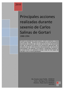 Principales acciones realizadas durante sexenio de Carlos Salinas