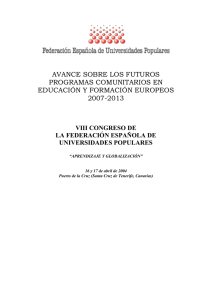 Programas Comunitarios - Federación Española de