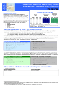 Definiciones internacionales del acceso a agua potable y