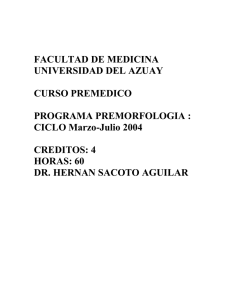 Pre Morfología - Universidad del Azuay