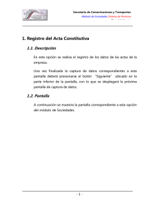 1. Registro del Acta Constitutiva