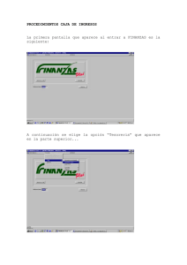 PROCEDIMIENTOS CAJA DE INGRESOS