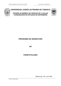 Fisiopatología - Universidad Juárez Autónoma de Tabasco