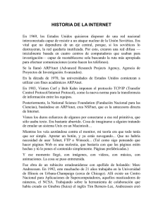 HISTORIA DE LA INTERNET - Universidad Nacional de Colombia