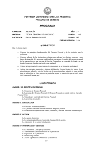 unidad i: el derecho procesal - Universidad Católica Argentina