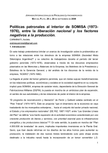 Políticas patronales al interior de SOMISA entre 1973 y 1976