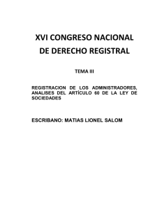 XVI CONGRESO NACIONAL DE DERECHO REGISTRAL  TEMA III