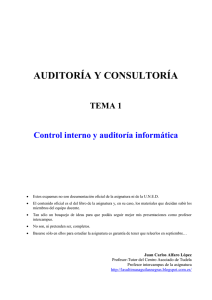 I.1 Control interno y auditoría informática