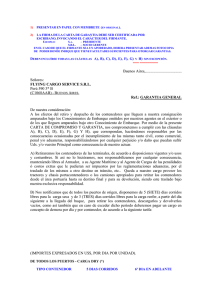 MODELO DE CARTA DE GARANTIA