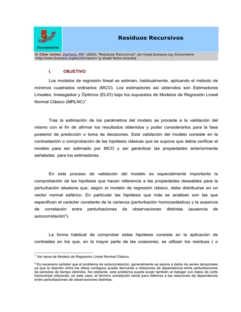 APLICACI N DE LOS RESIDUOS RECURSIVOS