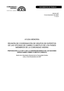 AYUDA MEMORIA - REUNIÓN DE COORDINACIÓN DE GRUPOS