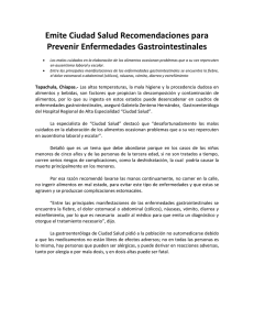 018 Emite Ciudad Salud Recomendaciones para Prevenir