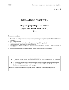 4. El Proyecto/a Propuesta. (Máximo 2 páginas)