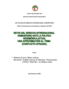 Conflicto Afgano - Centro de Estudios del Derecho Internacional