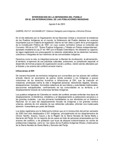 vulneración de - Oficina en Colombia del Alto Comisionado de las