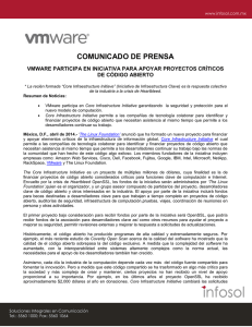 COMUNICADO DE PRENSA VMware participa en iniciativa para