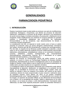 Generalidades Farmacologia Pediatrica