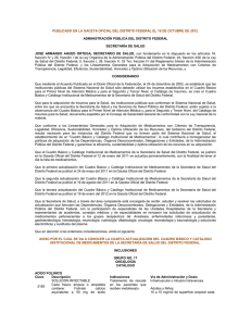 PUBLICADO EN LA GACETA OFICIAL DEL DISTRITO FEDERAL EL 16...  ADMINISTRACIÓN PÚBLICA DEL DISTRITO FEDERAL SECRETARÍA DE SALUD