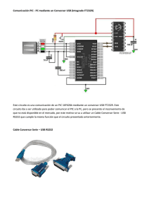 Comunicación PIC - PC mediante un Conversor USB (Integrado