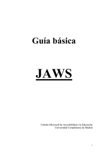 Guía básica para JAWS - Universidad Complutense de Madrid