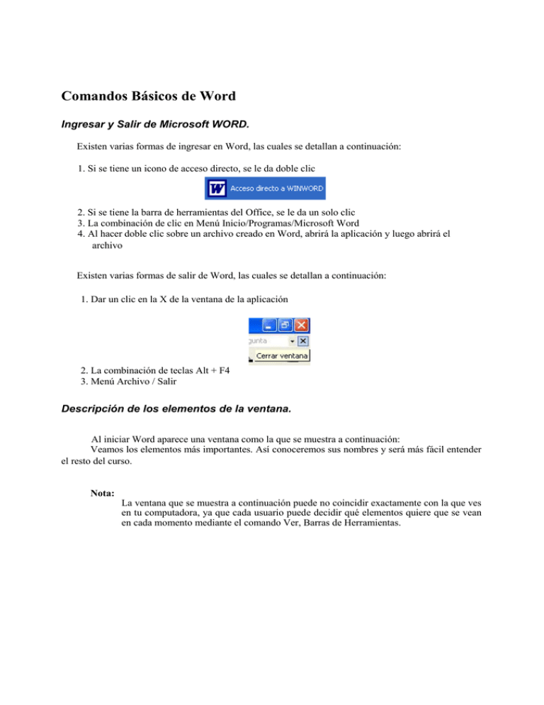 Comandos Básicos De Word 4328