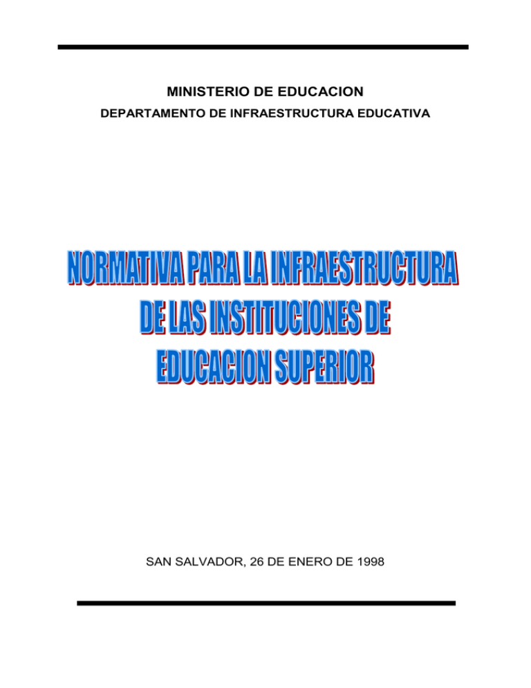 Normativa para la infraestructura de educación superior