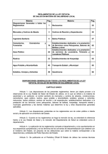 Reglamento de la Ley Estatal de Salud en Materia de Salubridad