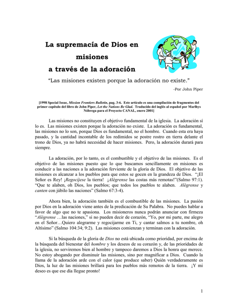 Supremacia De Dios En Misiones