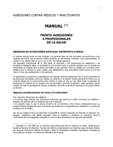 MANUAL  AGRESIONES CONTRA MÉDICOS Y PRACTICANTES FRENTE AGRESIONES