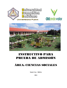 INFORMACIÓN REQUERIDA - Universidad Evangélica Boliviana