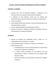 Abril 2015 - GUIA DE ACTIVIDADES. ORGANIZACIÓN Y GESTIÓN DE...  ACTIVIDAD 1. LA EMPRESA