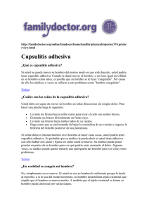 ¿Qué es capsulitis adhesiva?