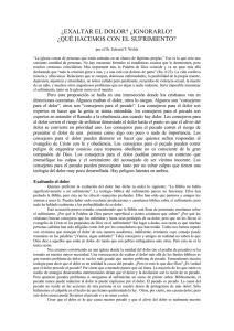¿EXALTAR EL DOLOR