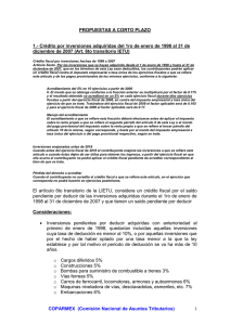 Propuesta a corto plazo