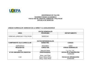 unidad curricular: derecho de la niñez y la adolescencia