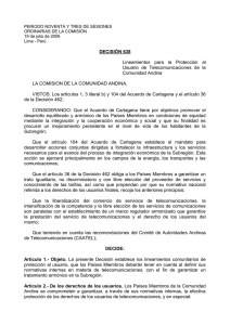 decision 638 - Comunidad Andina