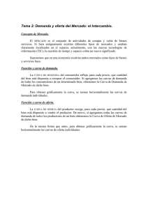 Tema 2: Demanda y oferta del Mercado: el Intercambio