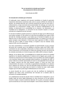 Por un mercado de la vivienda espa&ntilde;ol que funcione