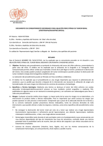 DOCUMENTO DE CONSENTIMIENTO INFORMADO PARA ABLACIÓN PERCUTÁNEA DE TUMOR RENAL (CRIOTERAPIA/RADIOFRECUENCIA) ImagenOpcional