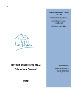 Boletín estadístico 2012