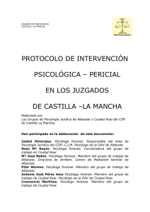 protocolo de intervención judicial - Colegio Oficial de la Psicología