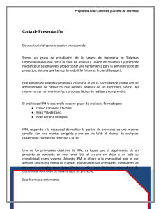 Proyecto An&aacute;lisis y Dise&ntilde;o de Sistemas I