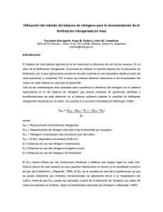 El objetivo de todo planteo agrícola es el de maximizar la eficiencia