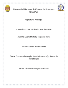 Universidad Nacional Autónoma de Honduras UNAH/VS Asignatura