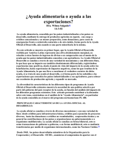 ¿Ayuda alimentaria o ayuda a las exportaciones