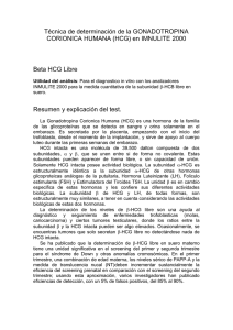 Tecnica de determinación dela gonadotropina corionica humana